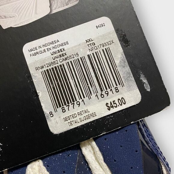 Nike Vapor Jet 5.0 College Navy/ Chrome Football Gloves Mens size XXL (a) New - Picture 8 of 8